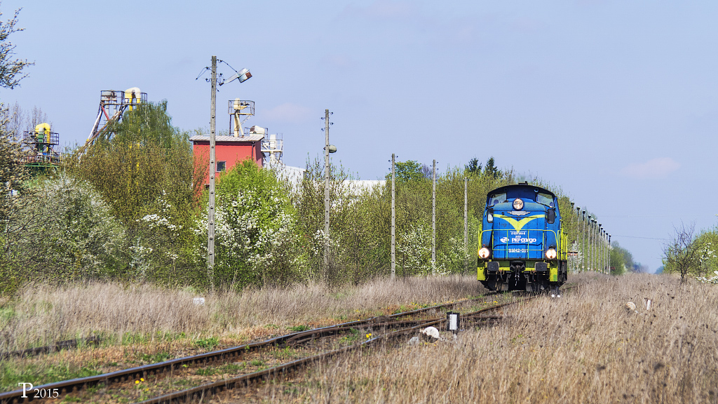 SM42-597 podczas jazdy luzem z Sokołowa do Siedlec. Rok 2015.