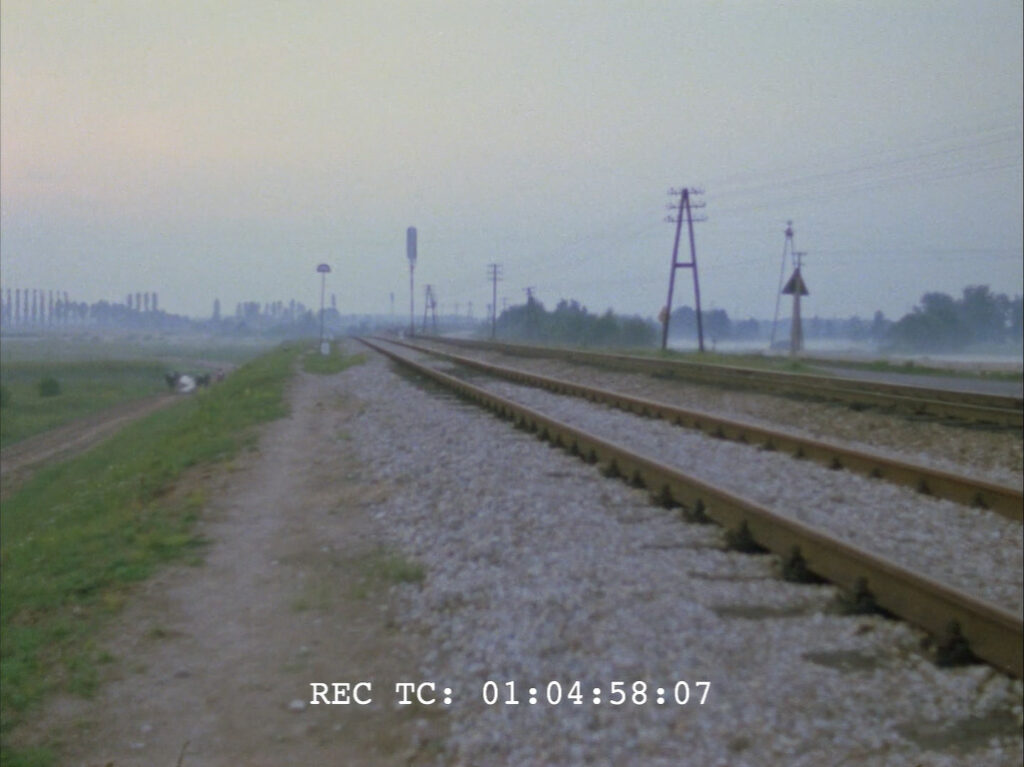 Rok 1981. Wyjazd z Treblinki w stronę Małkini oraz Prostyni Bug. Niewykorzystany kadr z filmu "Shoah" Claude'a Lanzmanna.