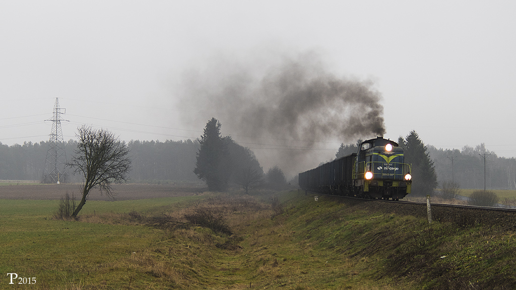 Rok 2015, Przygody. SM42-597 z ciężkim pociągiem zdawczym do Sokołowa Podlaskiego.
